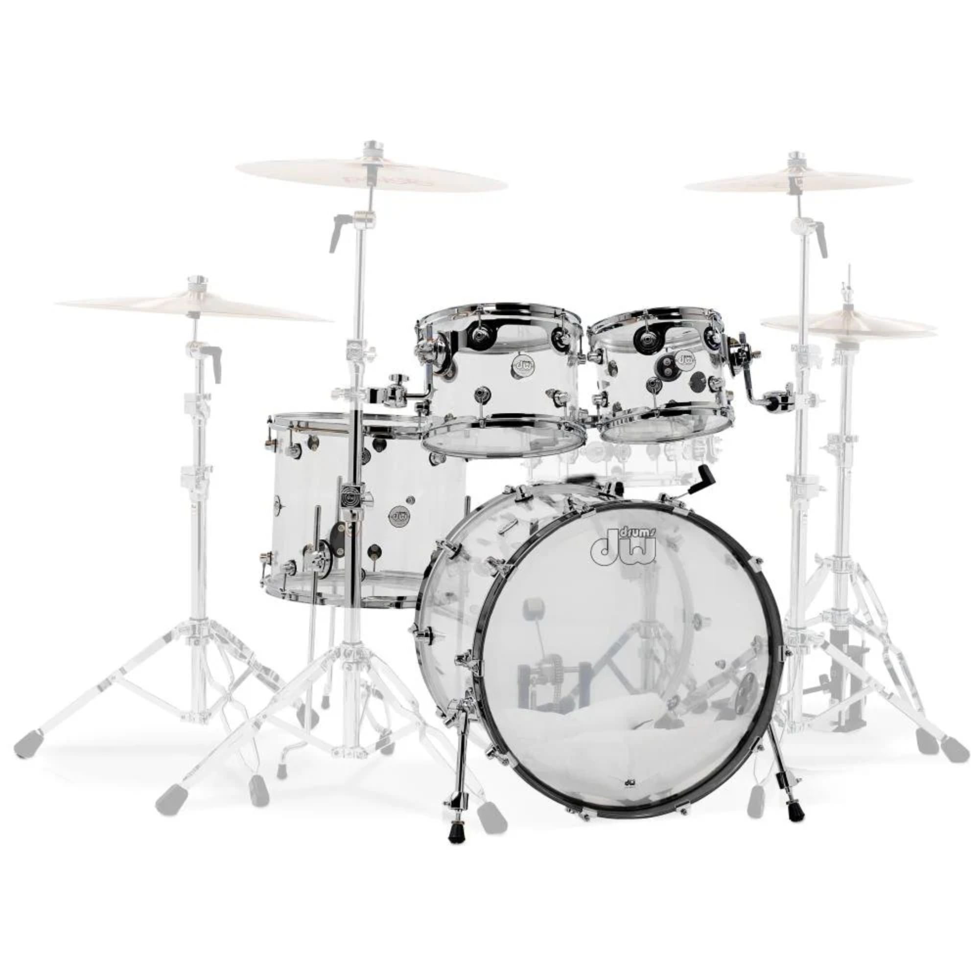 DW Drums Design Shellpack 4 Piezas Acrilico Transparente