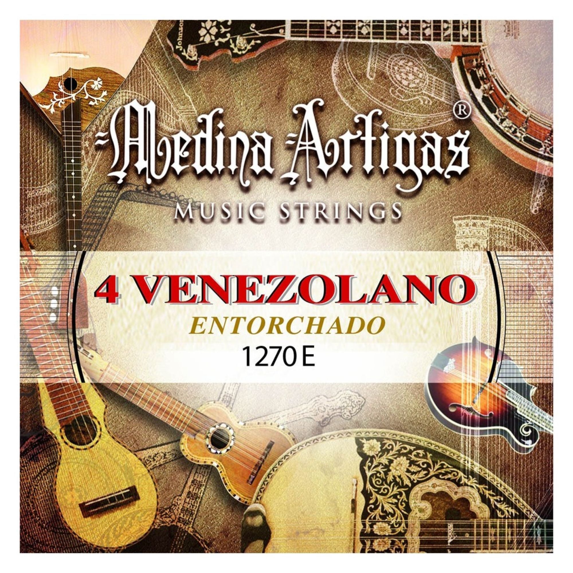 Set de Cuerdas Cuatro Venezolano Medina Artigas Entorchado 1270E