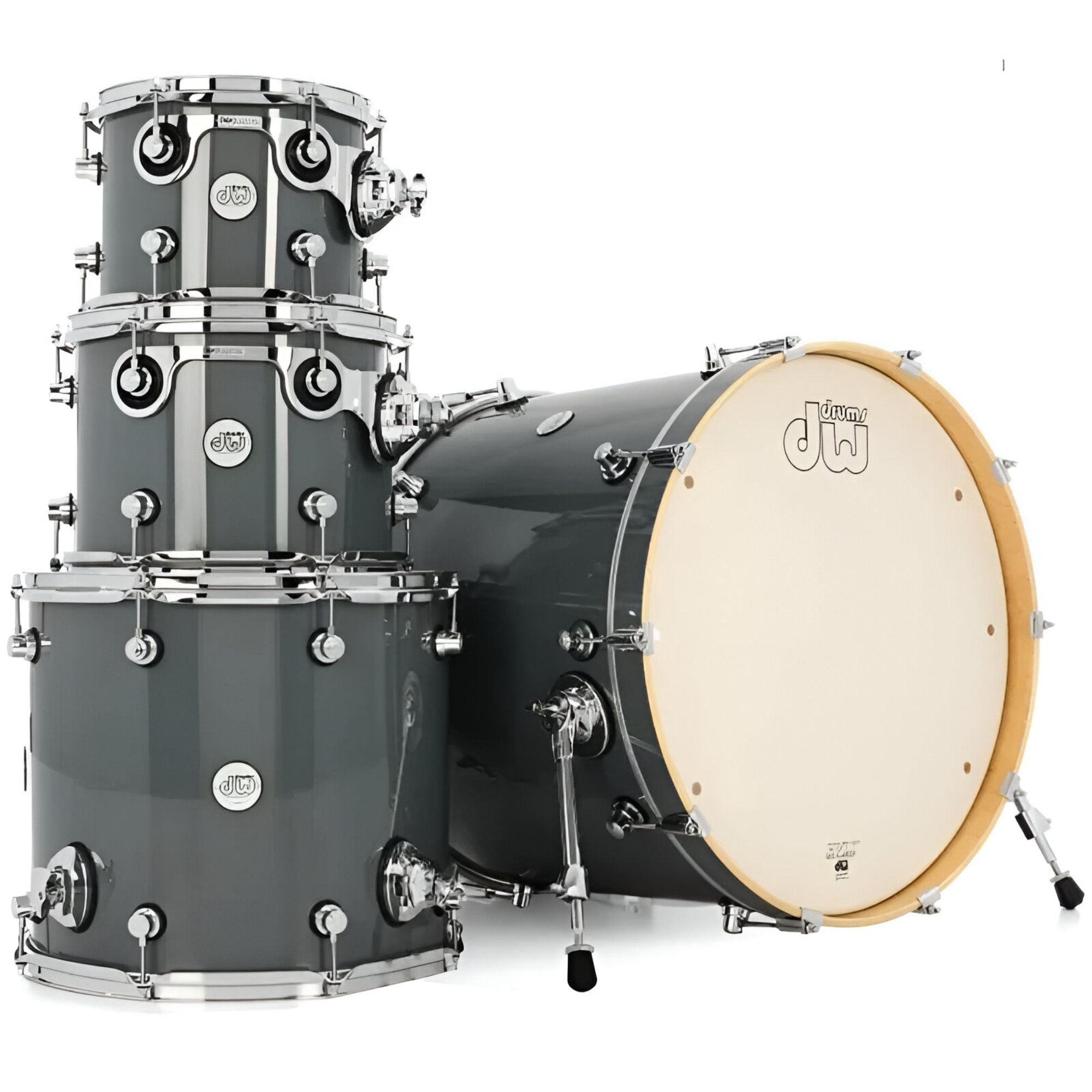 DW Drums Shellpack 4 Piezas Serie Design Maple, Steel Grey