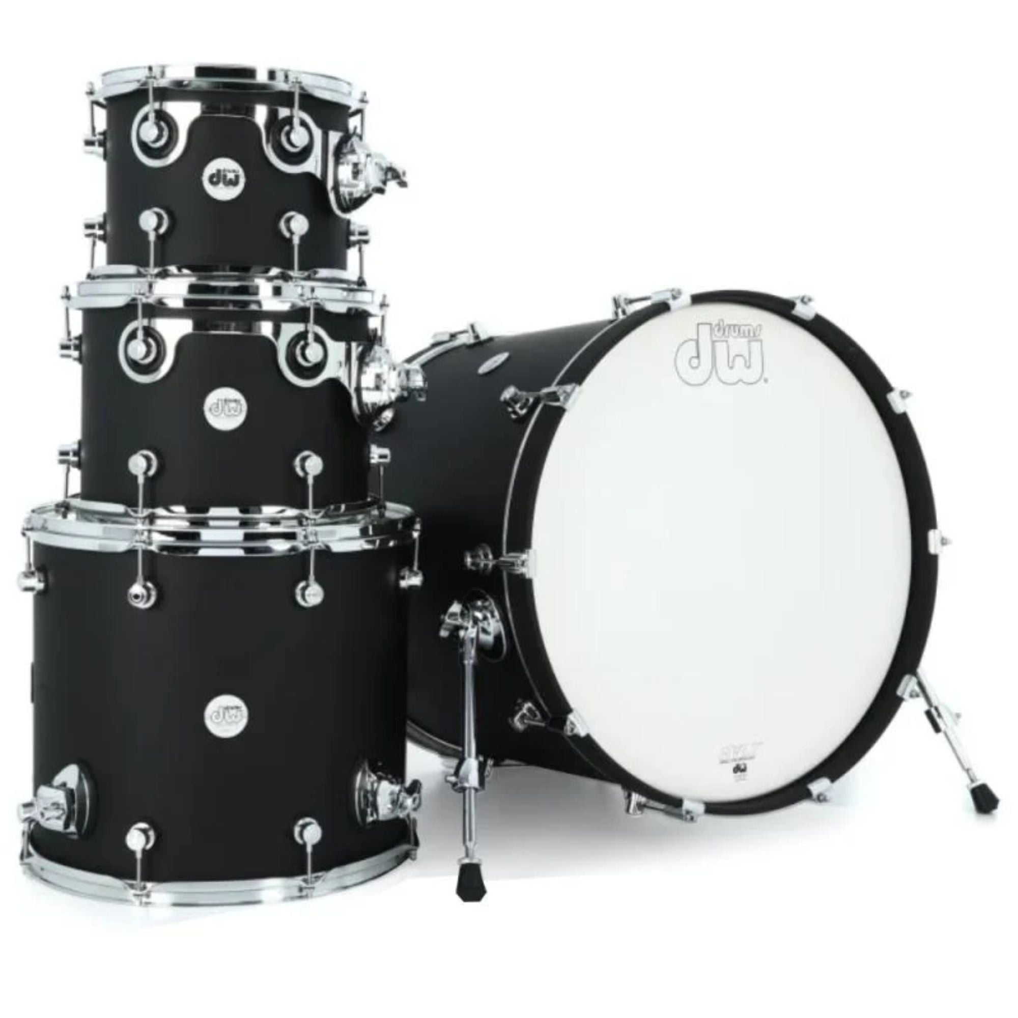 DW Drums Shellpack 4 Piezas Serie Design Black Satin