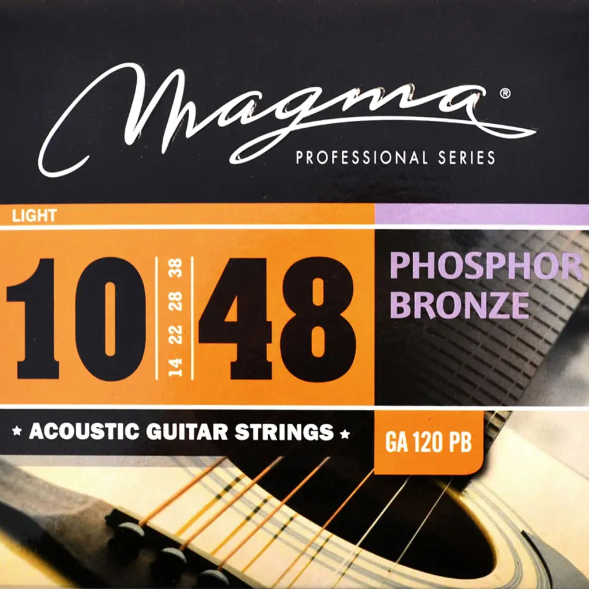 Set de Cuerdas Guitarra Acústica 10-48 Magma GA-120PB