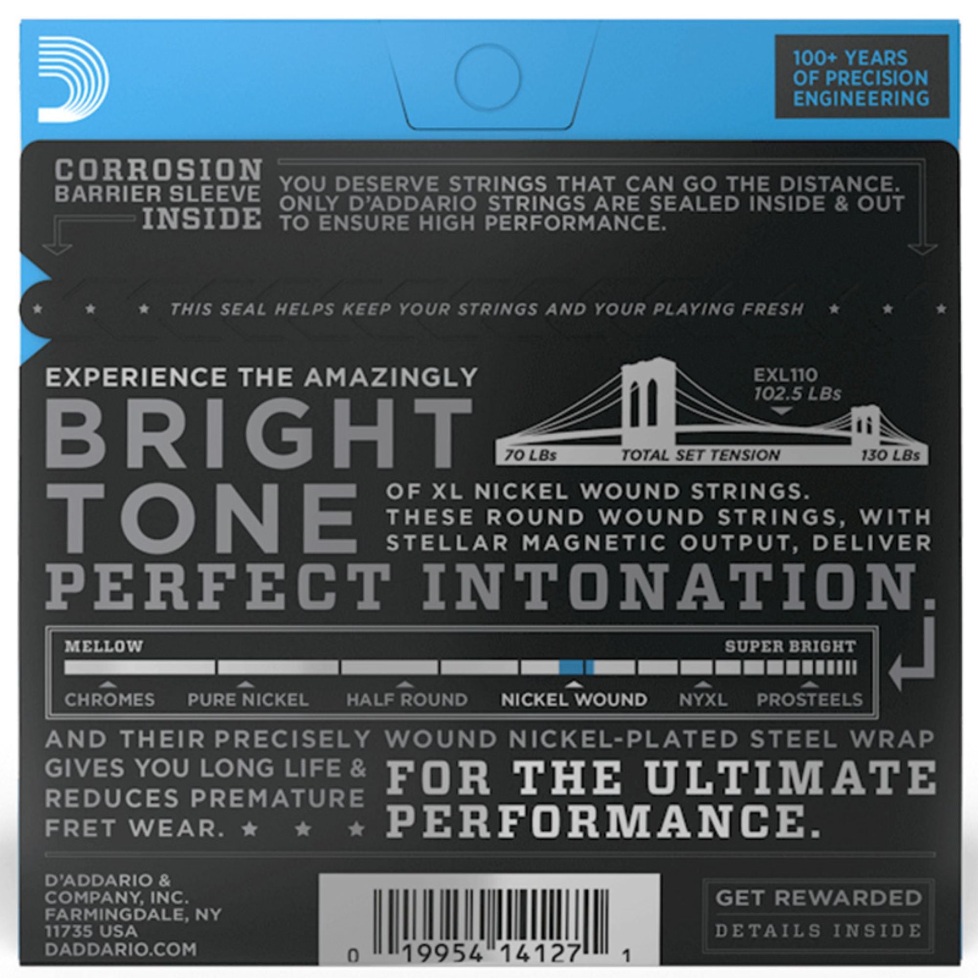 Set de Cuerdas Guitarra Eléctrica D”Addario EXL-110