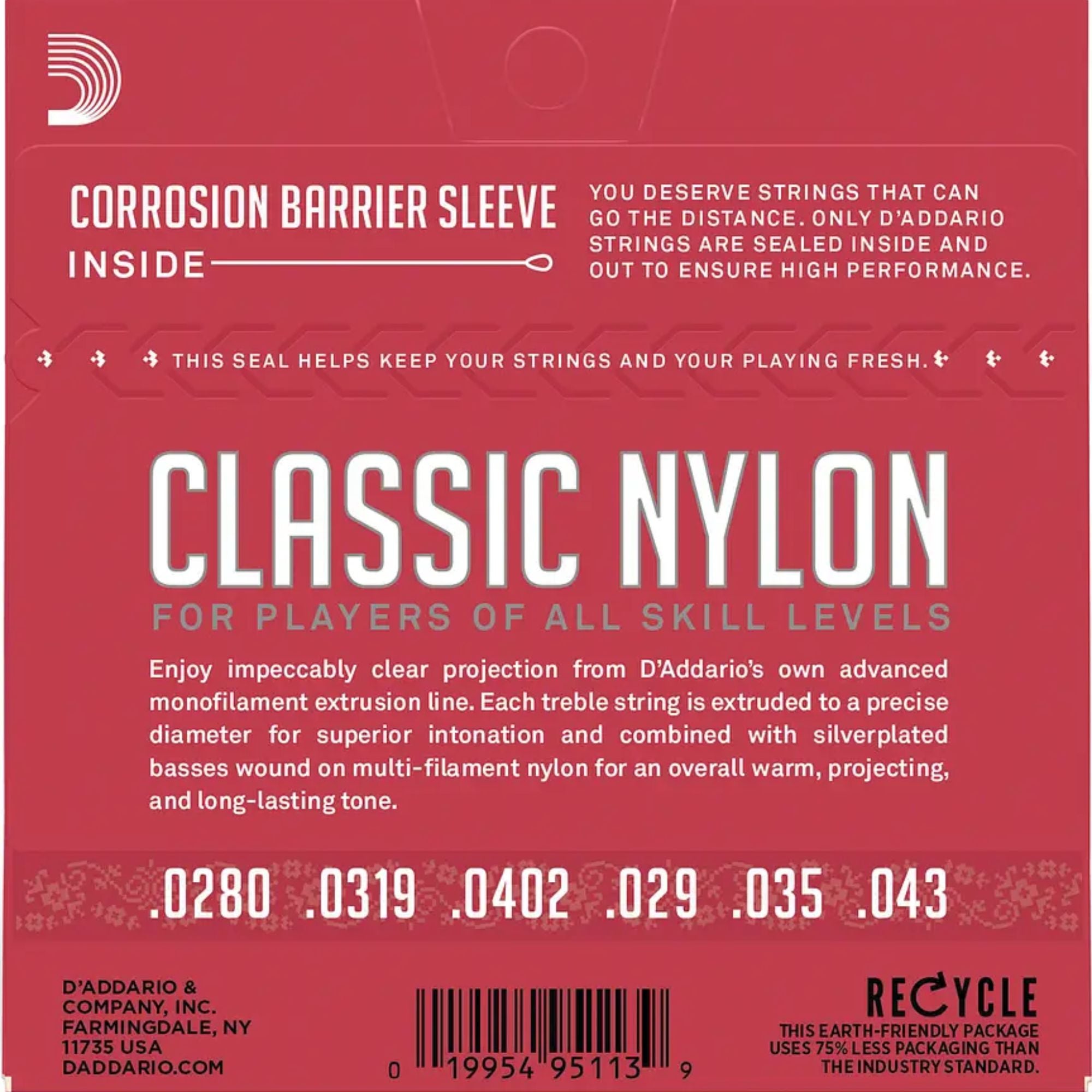 Set de Cuerdas Guitarra Clásica D”Addario EJ27N