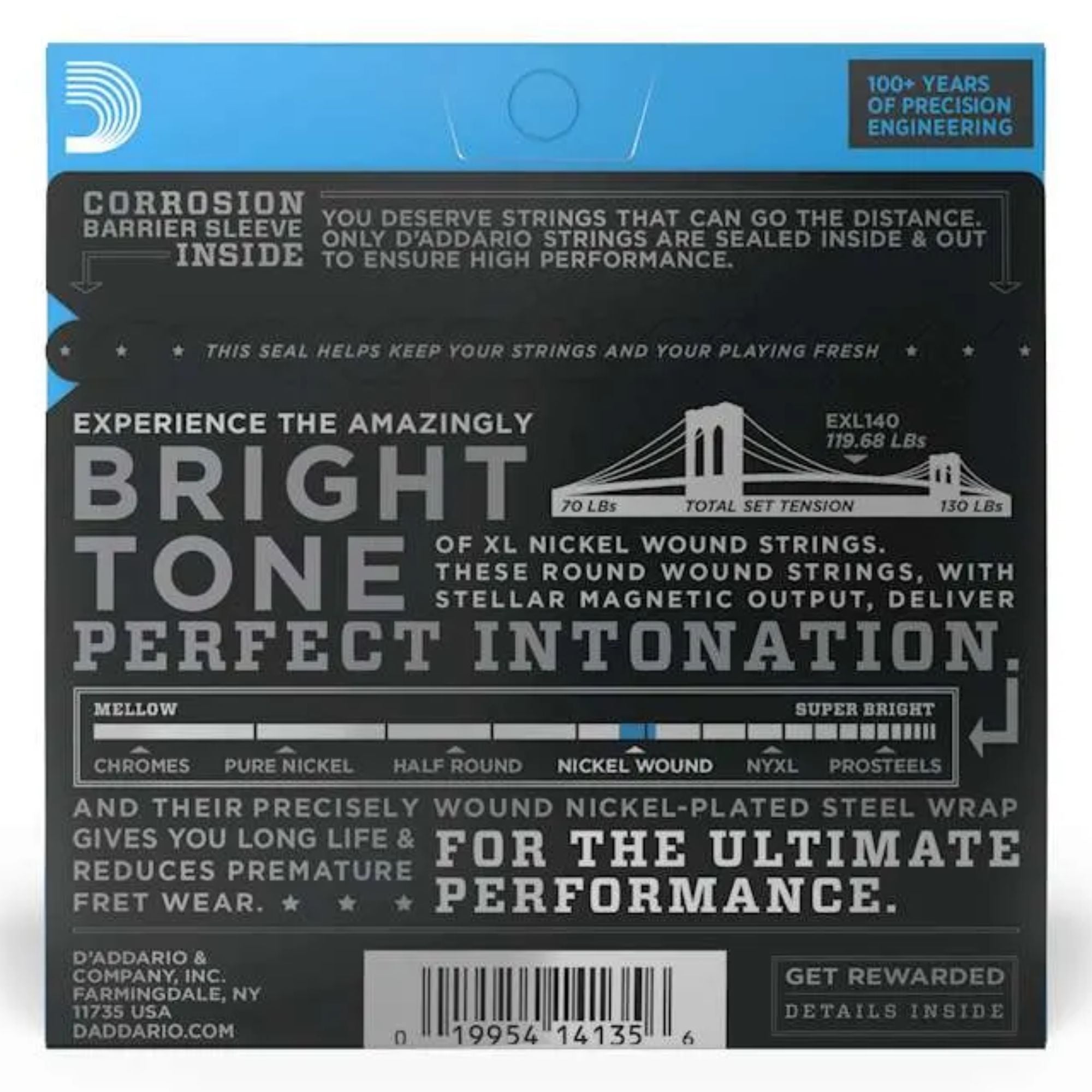 Set de Cuerdas Guitarra Eléctrica DAddario EXL-140