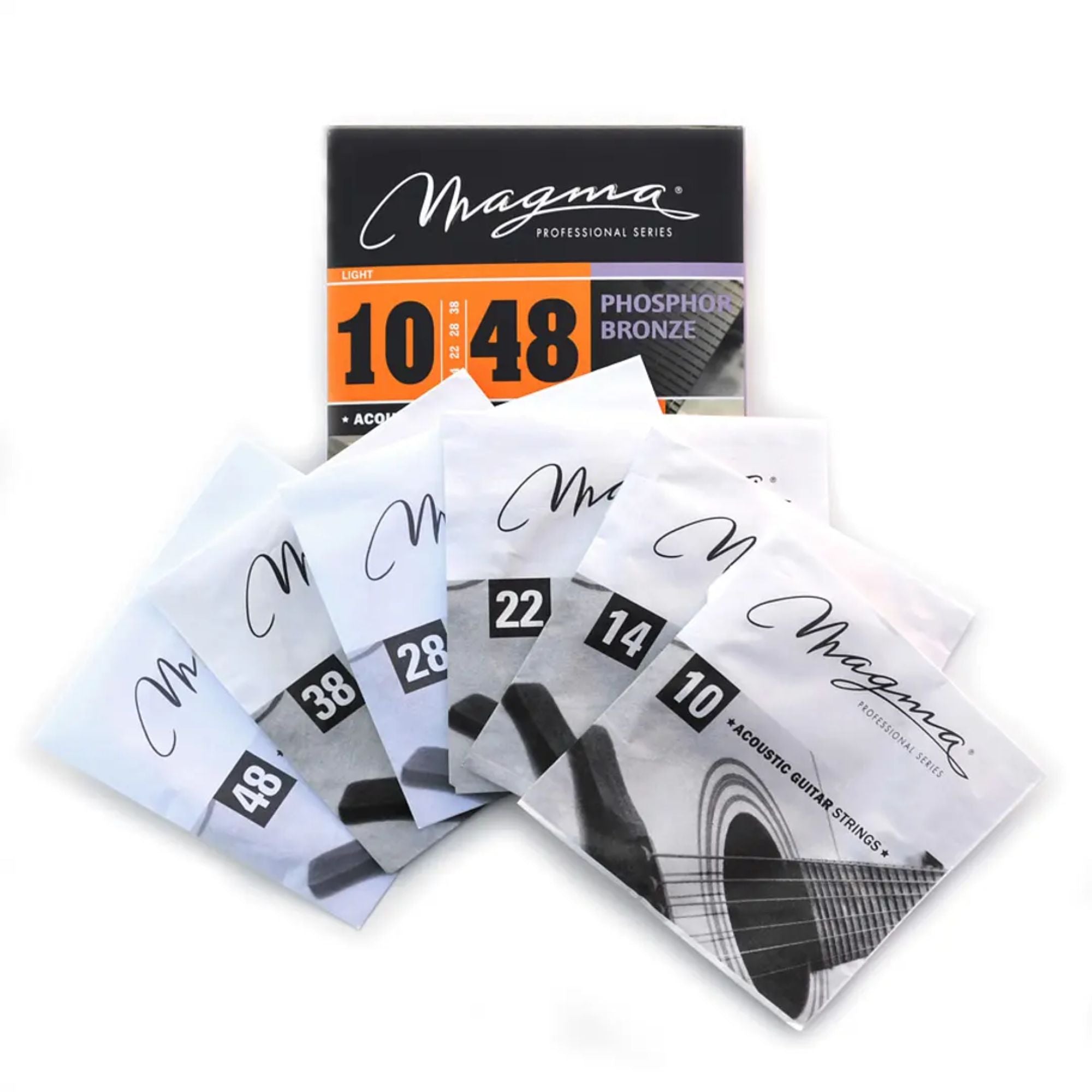 Set de Cuerdas Guitarra Acústica 10-48 Magma GA-120PB