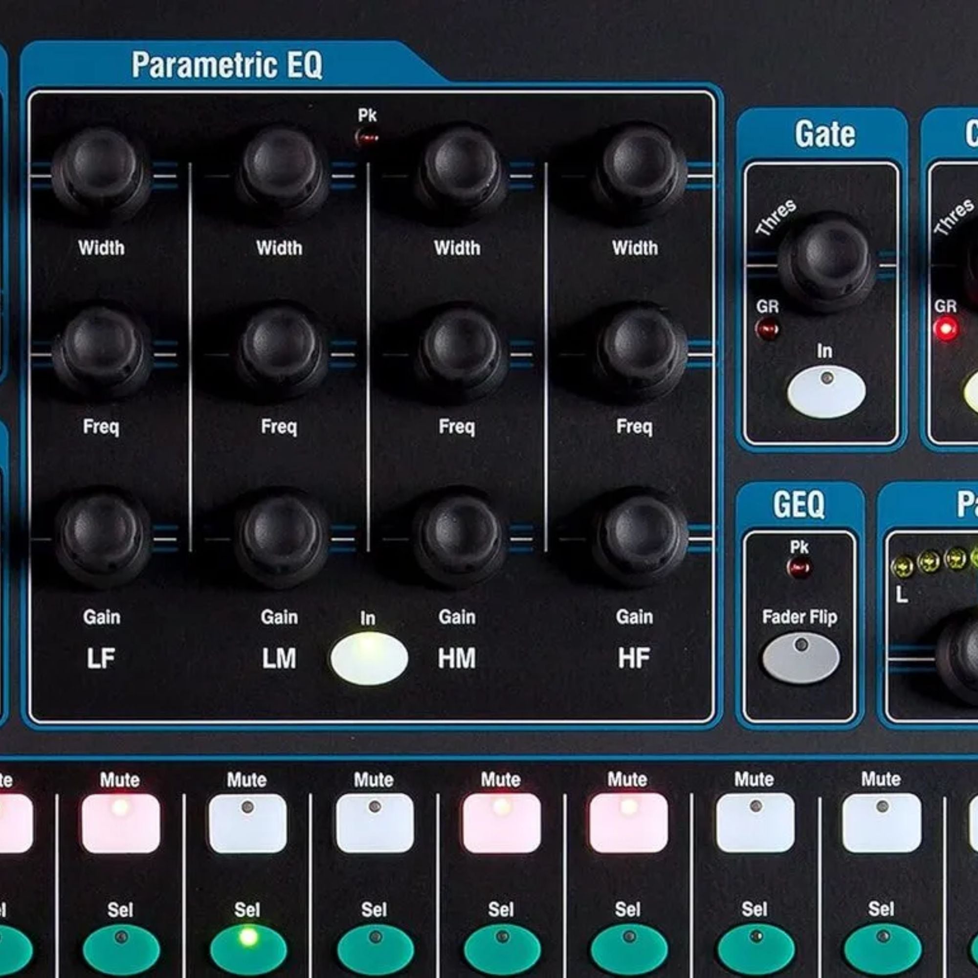 Consola Digital Allen & Heath QU-24, con Faders Motorizados