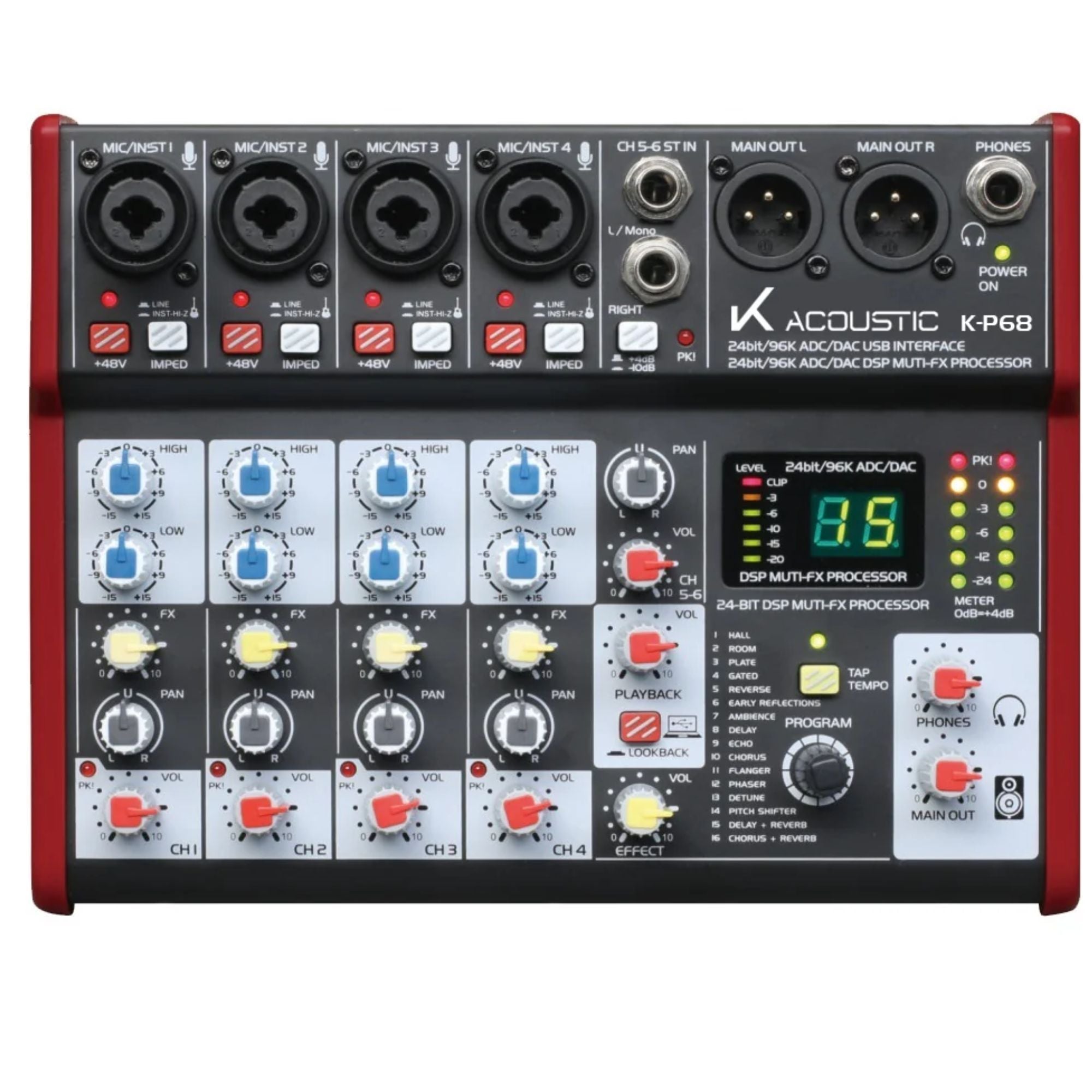 Mixer c/Interfaz K-Acoustic K-P68
