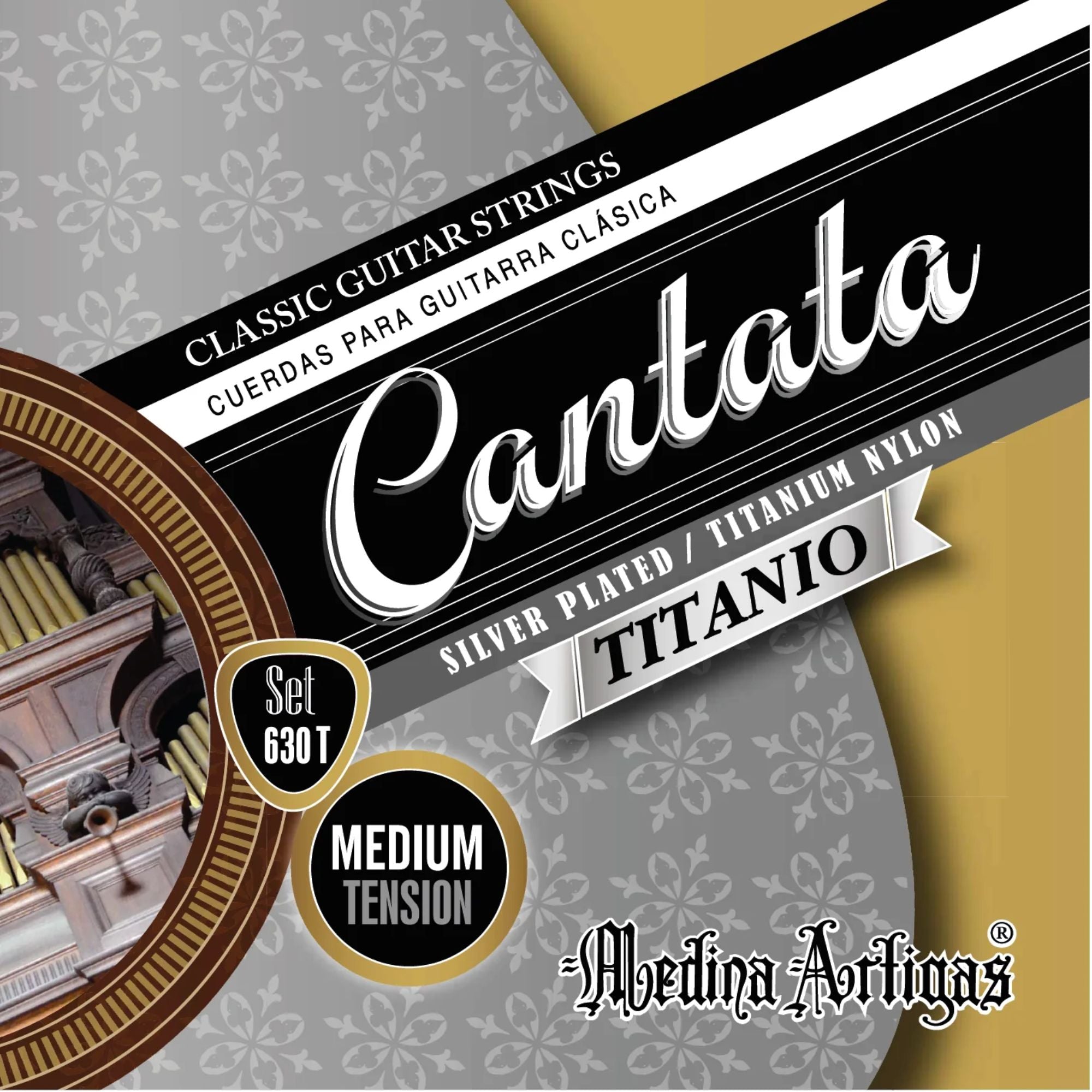 Set de Cuerdas Guitarra Clásica Medina Artigas Cantata Titanio 630-T