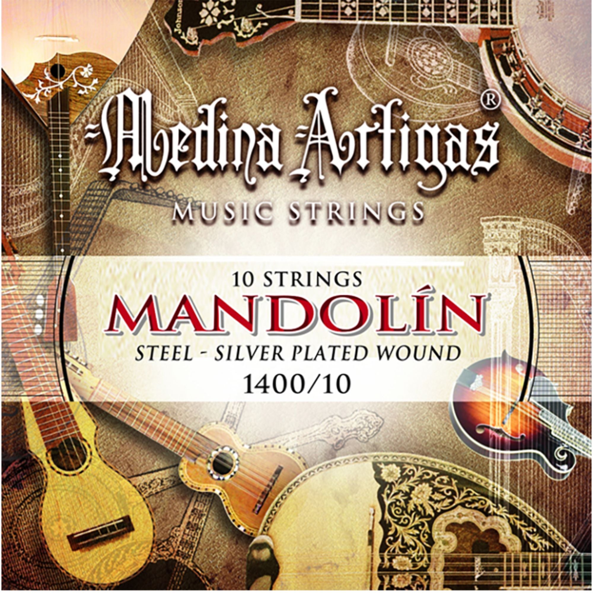Set de Cuerdas Mandolina Medina Artigas 1400-10
