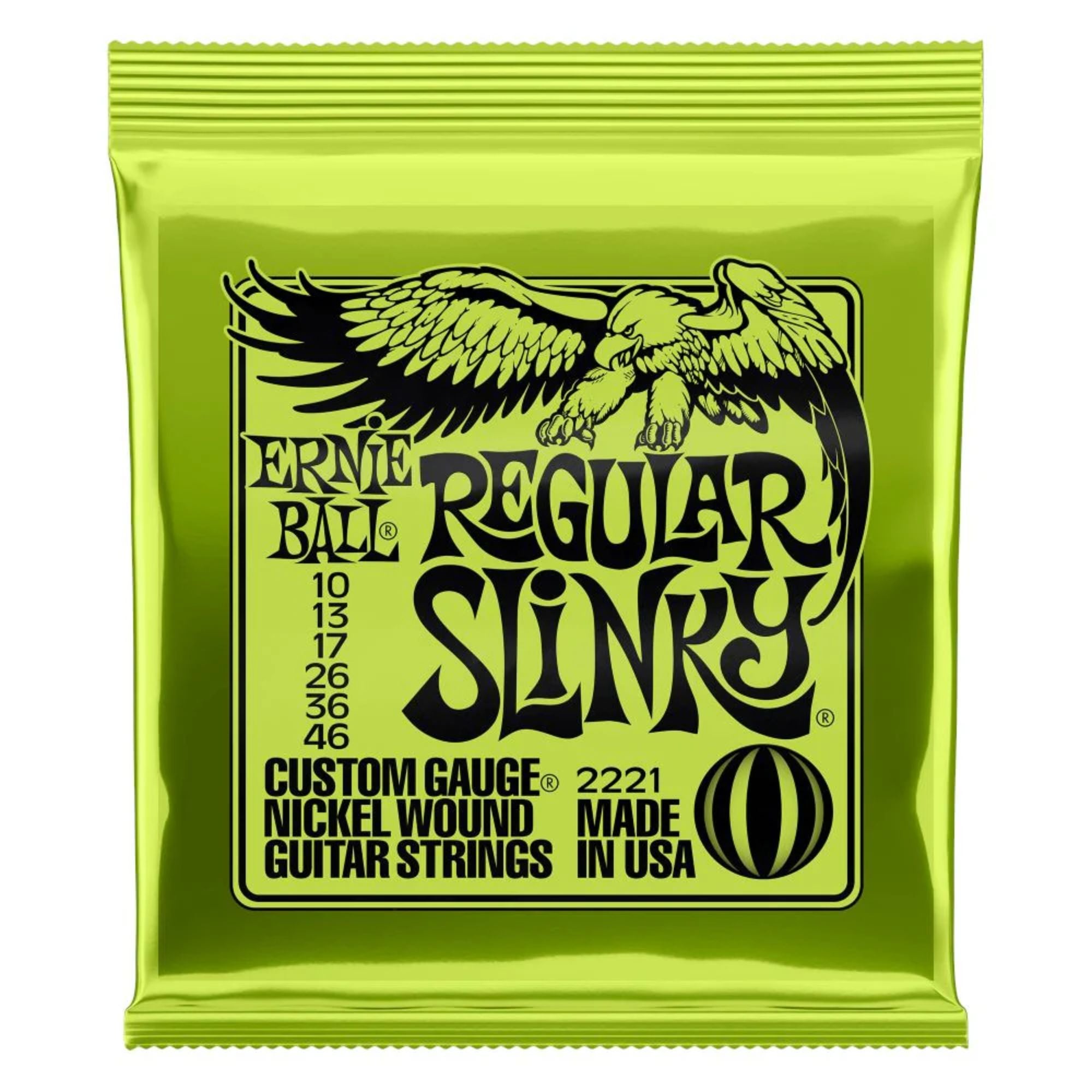 Set de Cuerdas Guitarra Eléctrica Ernie Ball Regular Slinky 2221