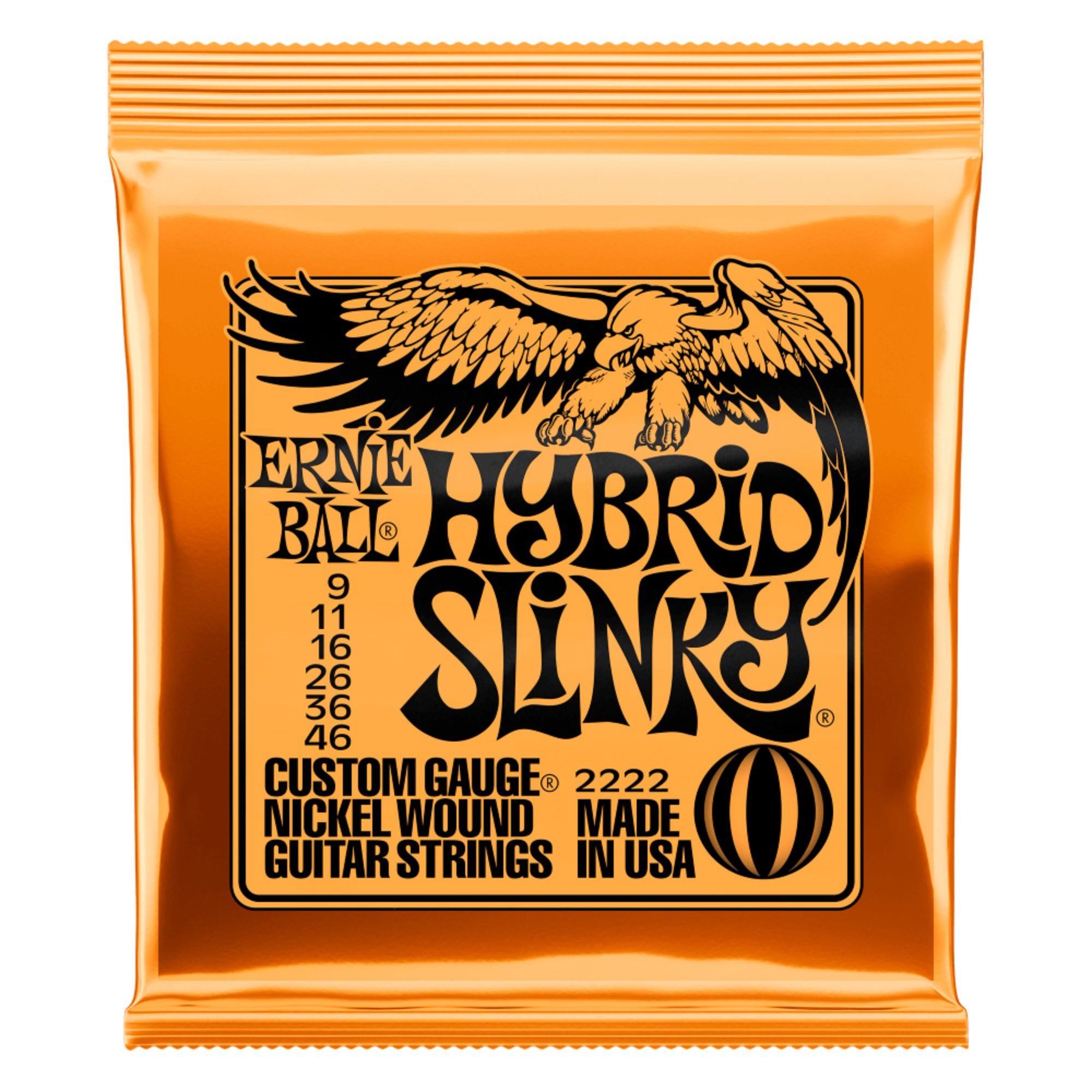 Set de Cuerdas Guitarra Eléctrica Ernie Ball Hybrid Slinky 2222