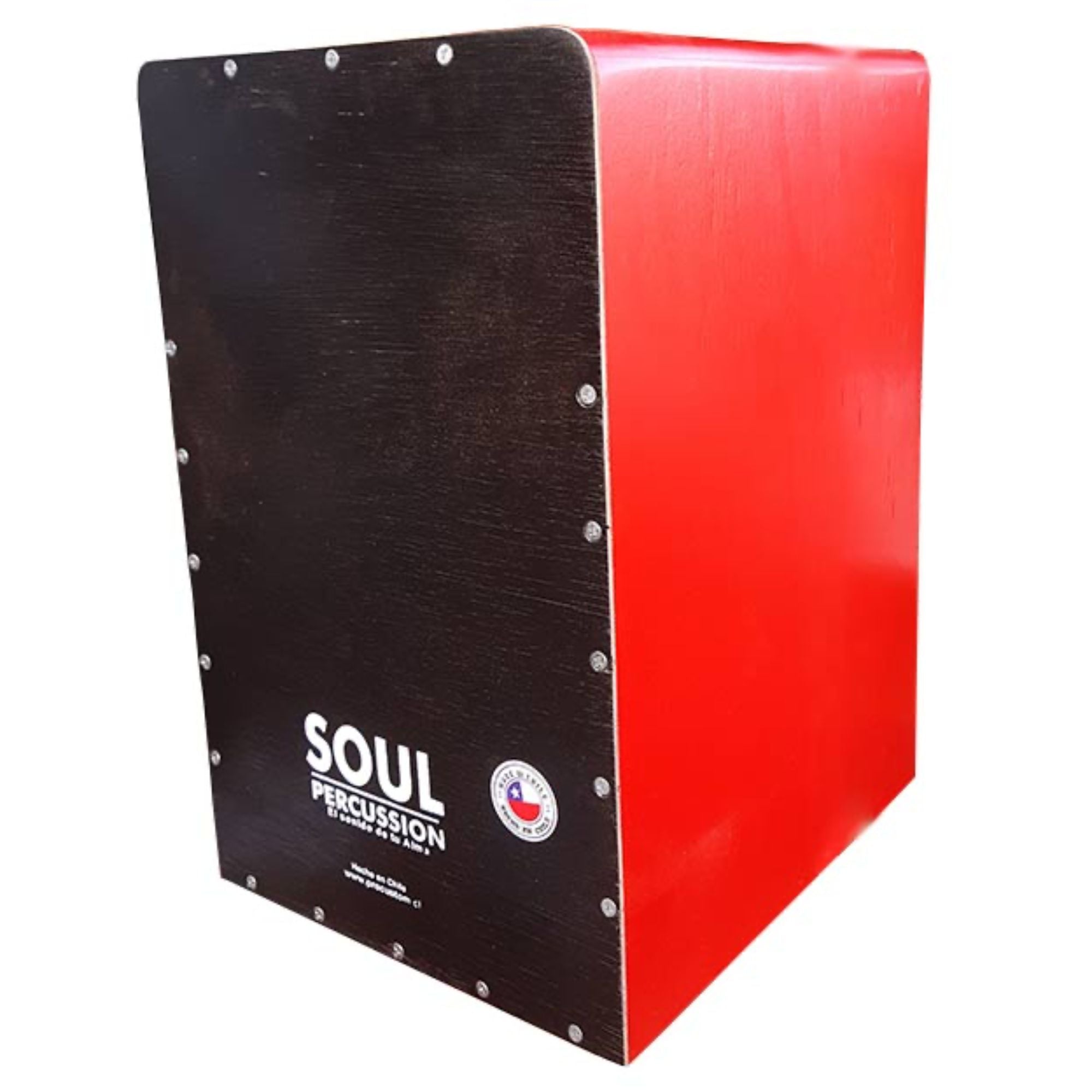 Cajón Peruano Rojo Tapa Negra Soul Percussion PER-30019