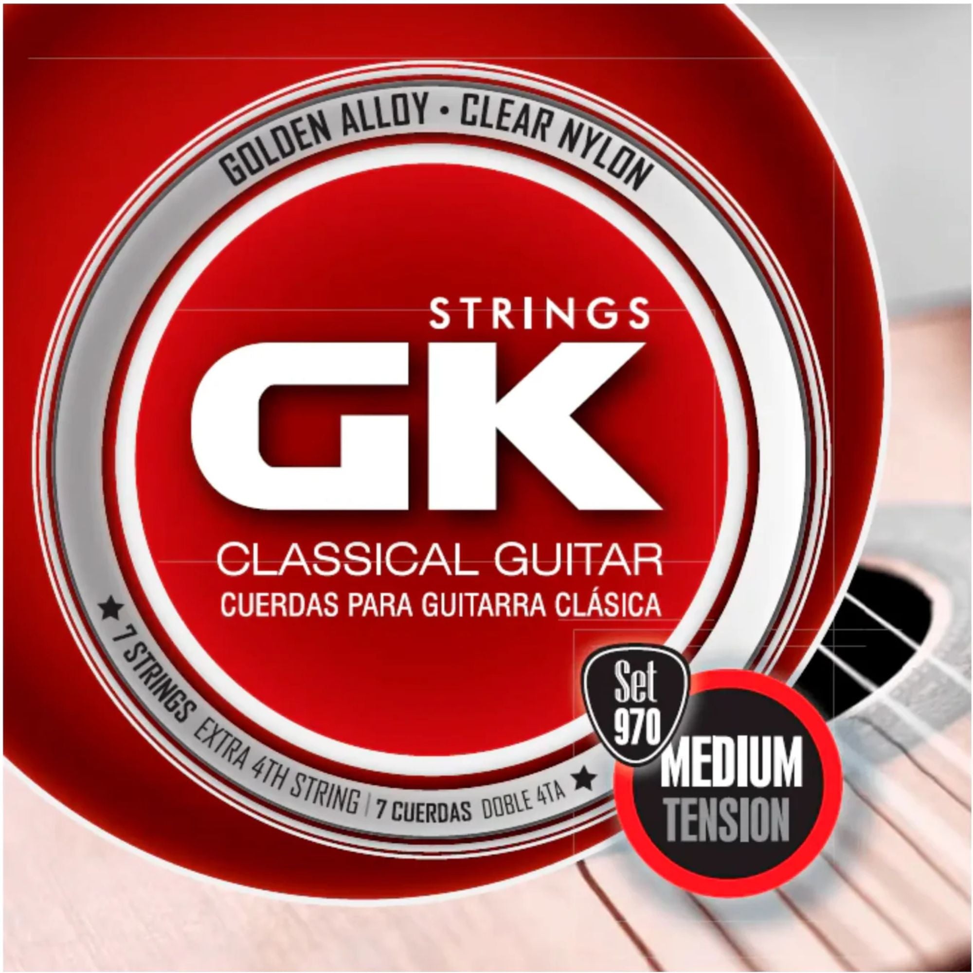 Set de Cuerdas Guitarra Clásica GK 970 Roja
