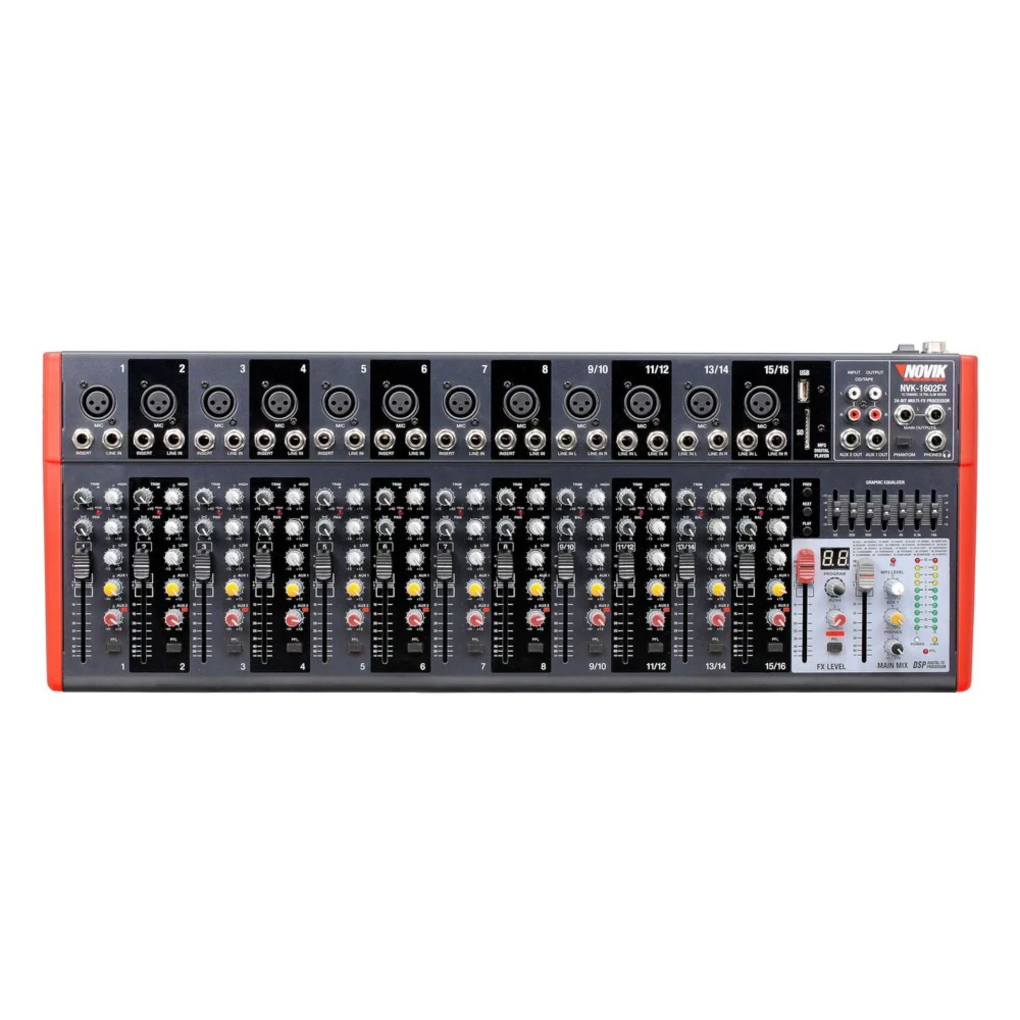 Mixer Análogo Novik NVK 1602FX