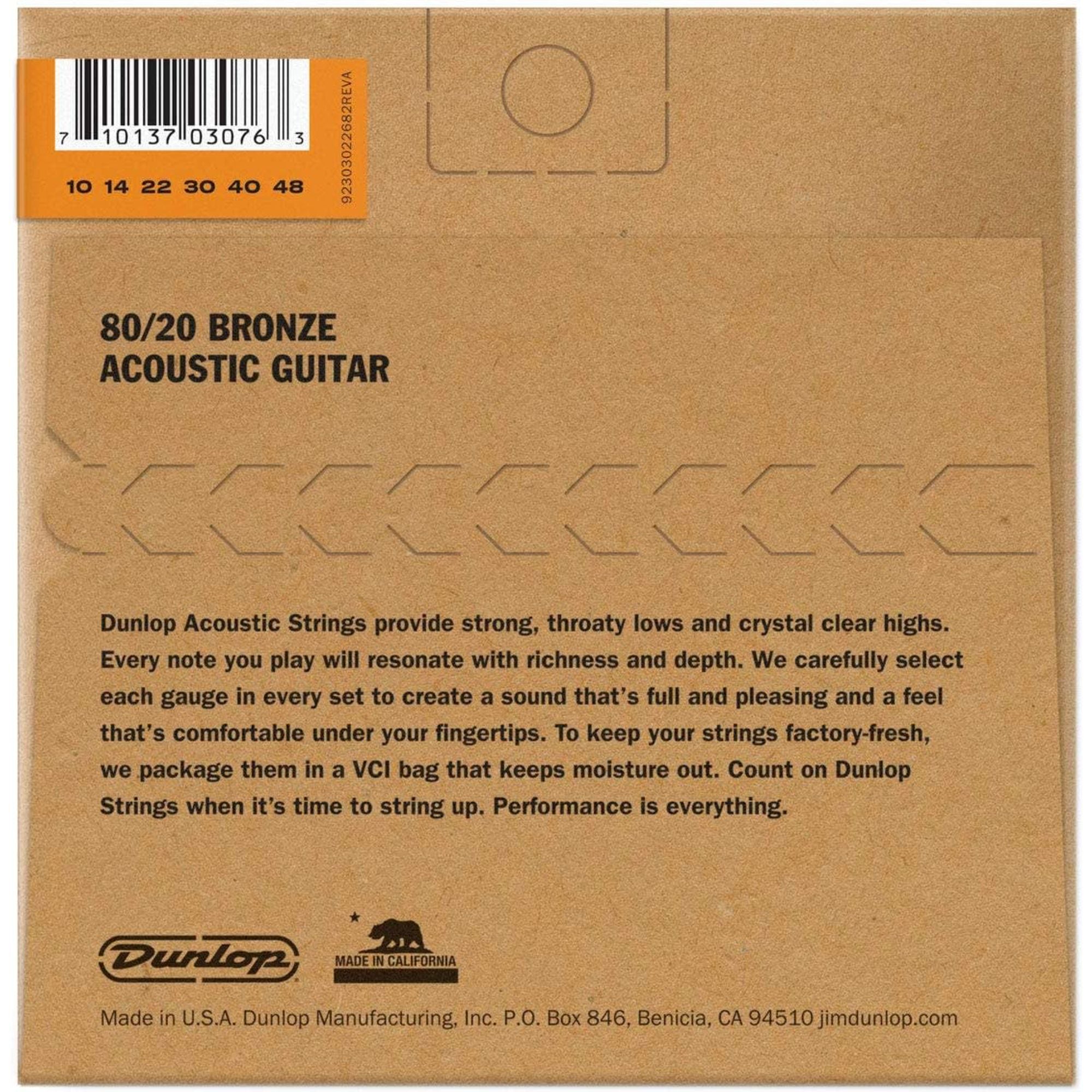 Set de Cuerdas Guitarra Acústica 10-48 Dunlop DAB-1048