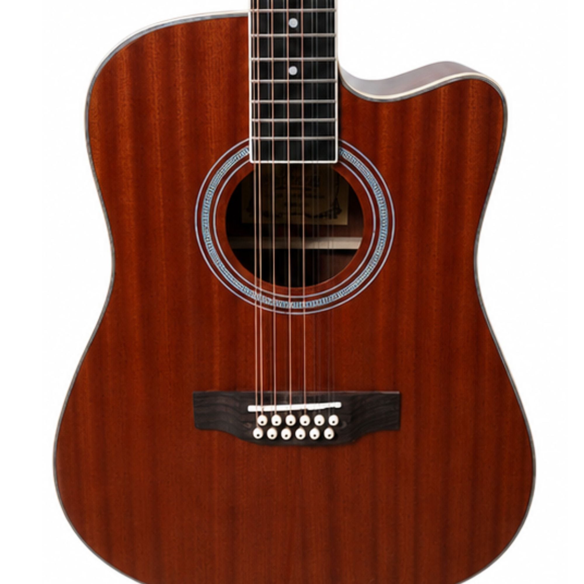 Guitarra E/A 12C C/Funda Accacia AF448CE-12