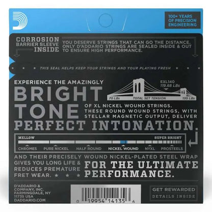 Set de Cuerdas Guitarra Eléctrica DAddario EXL-140