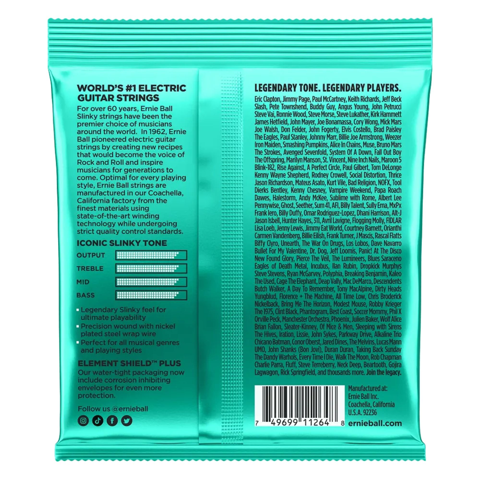 Set de Cuerdas Guitarra Eléctrica Ernie Ball Not Even Slinky 2626