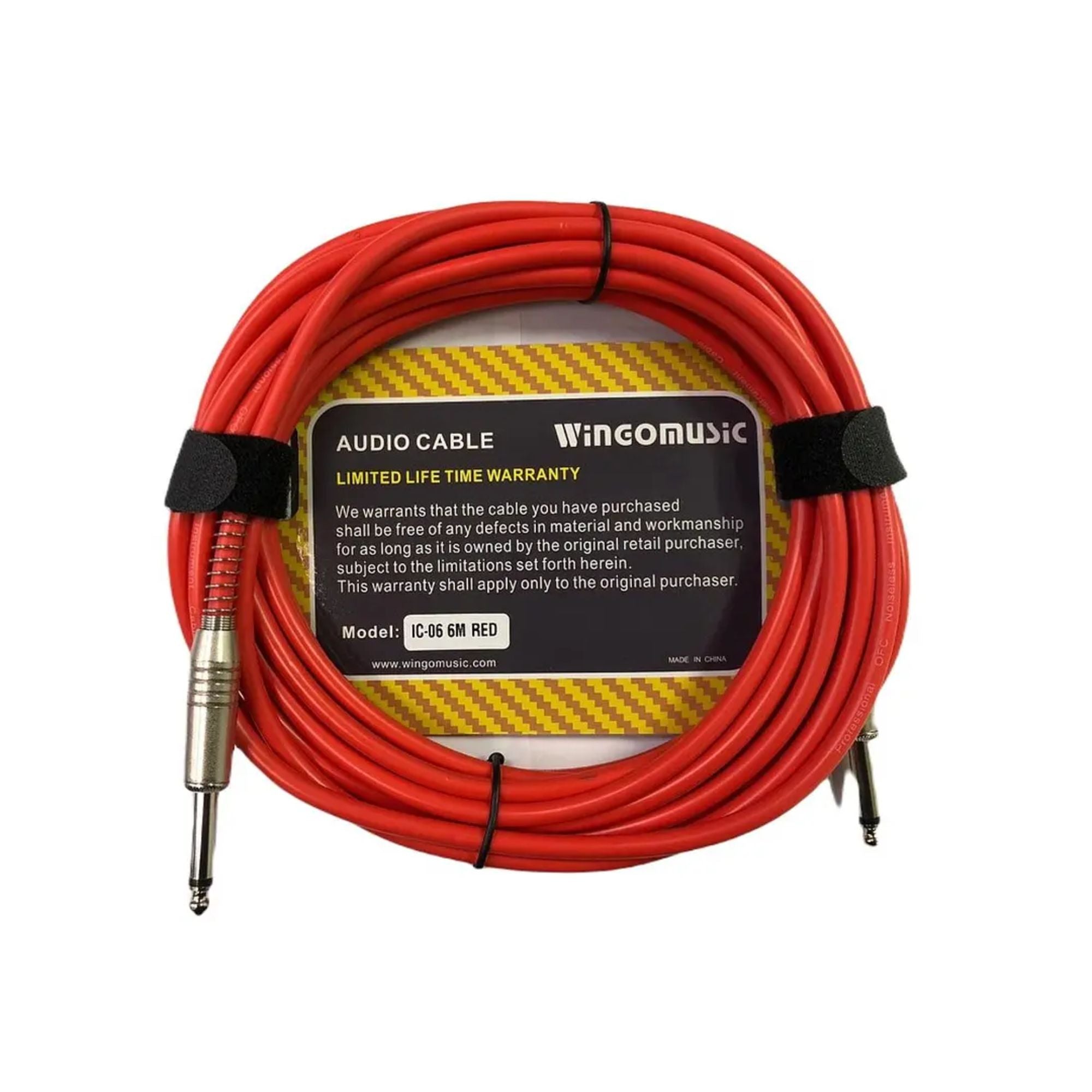 Cable de Instrumento Plug Plug 6 Mts Wingo IC-06RED