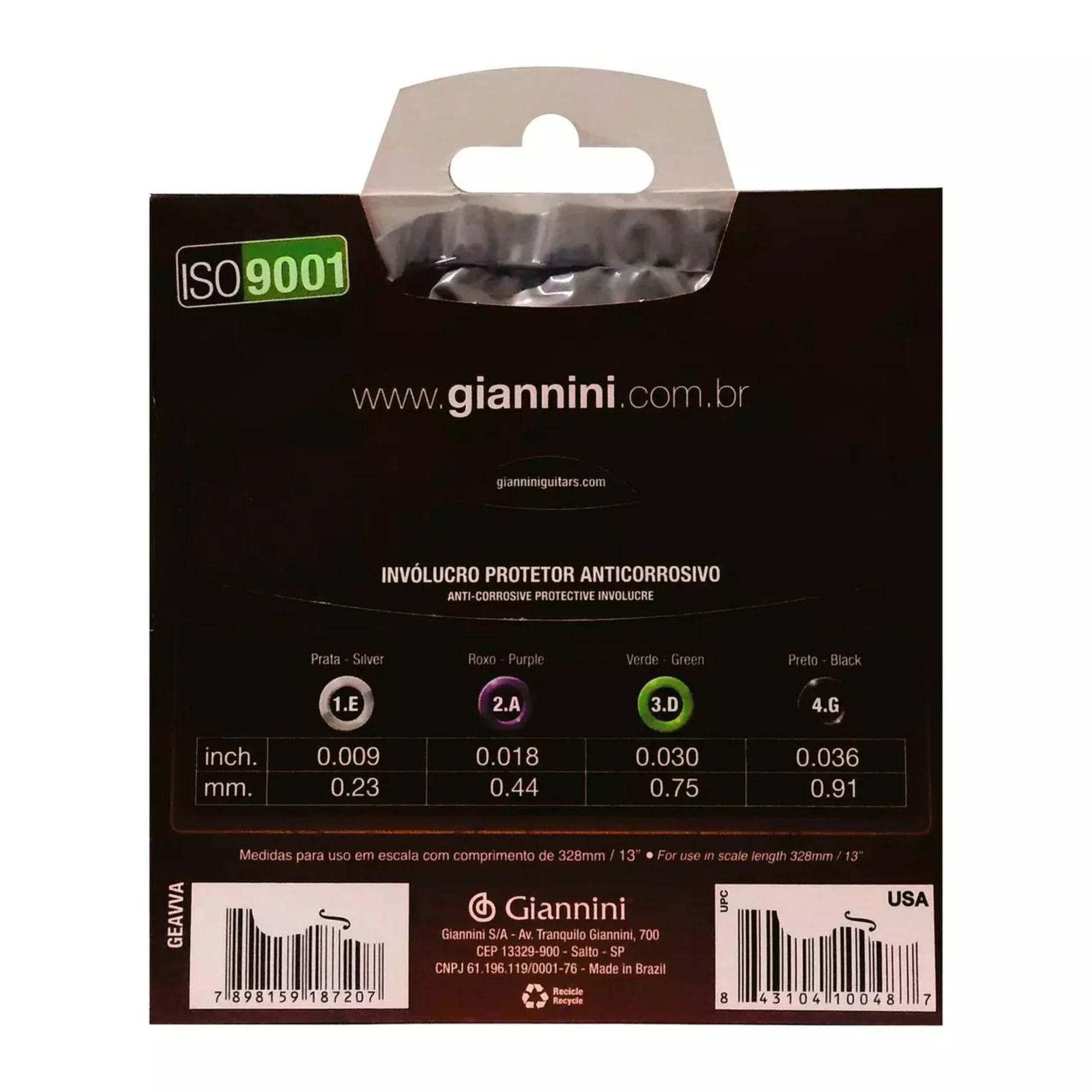 Set de Cuerdas Violín Giannini GEAVVA 4/4