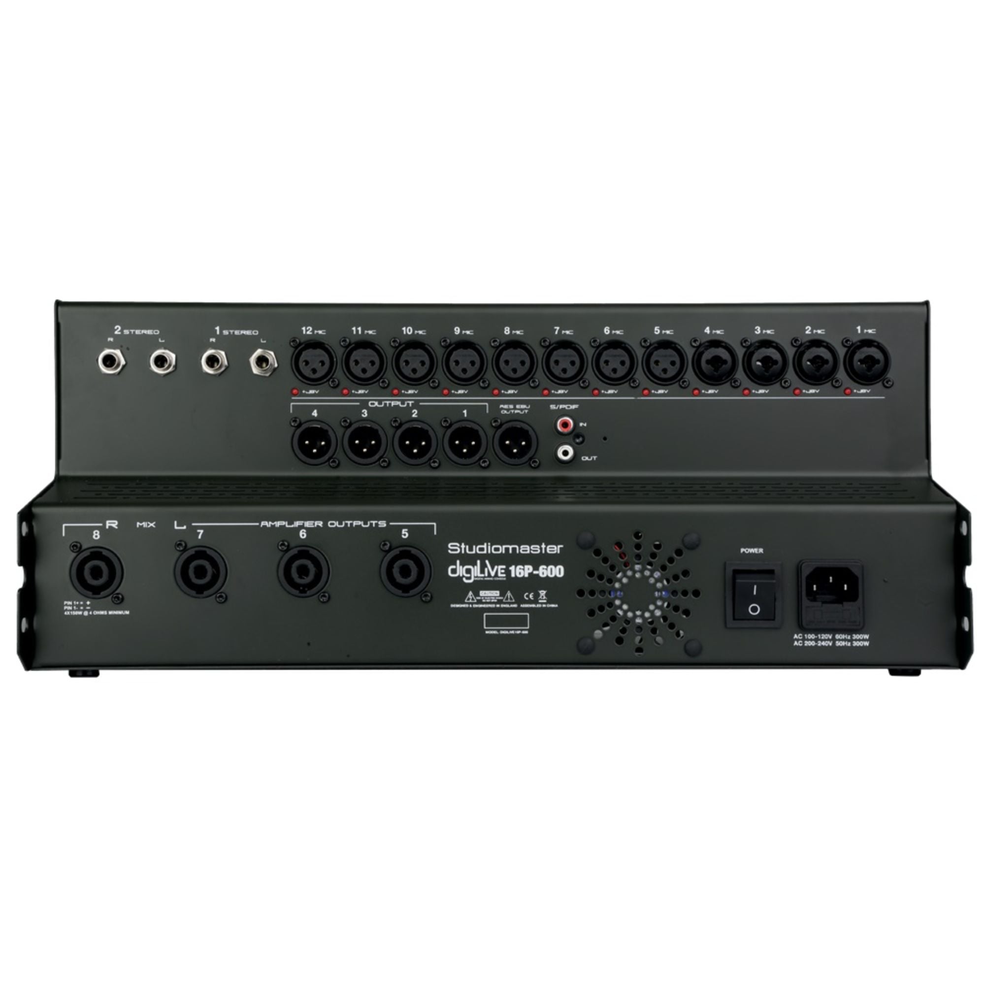 Power Mixer Digital Studiomaster Digilive 16P-600