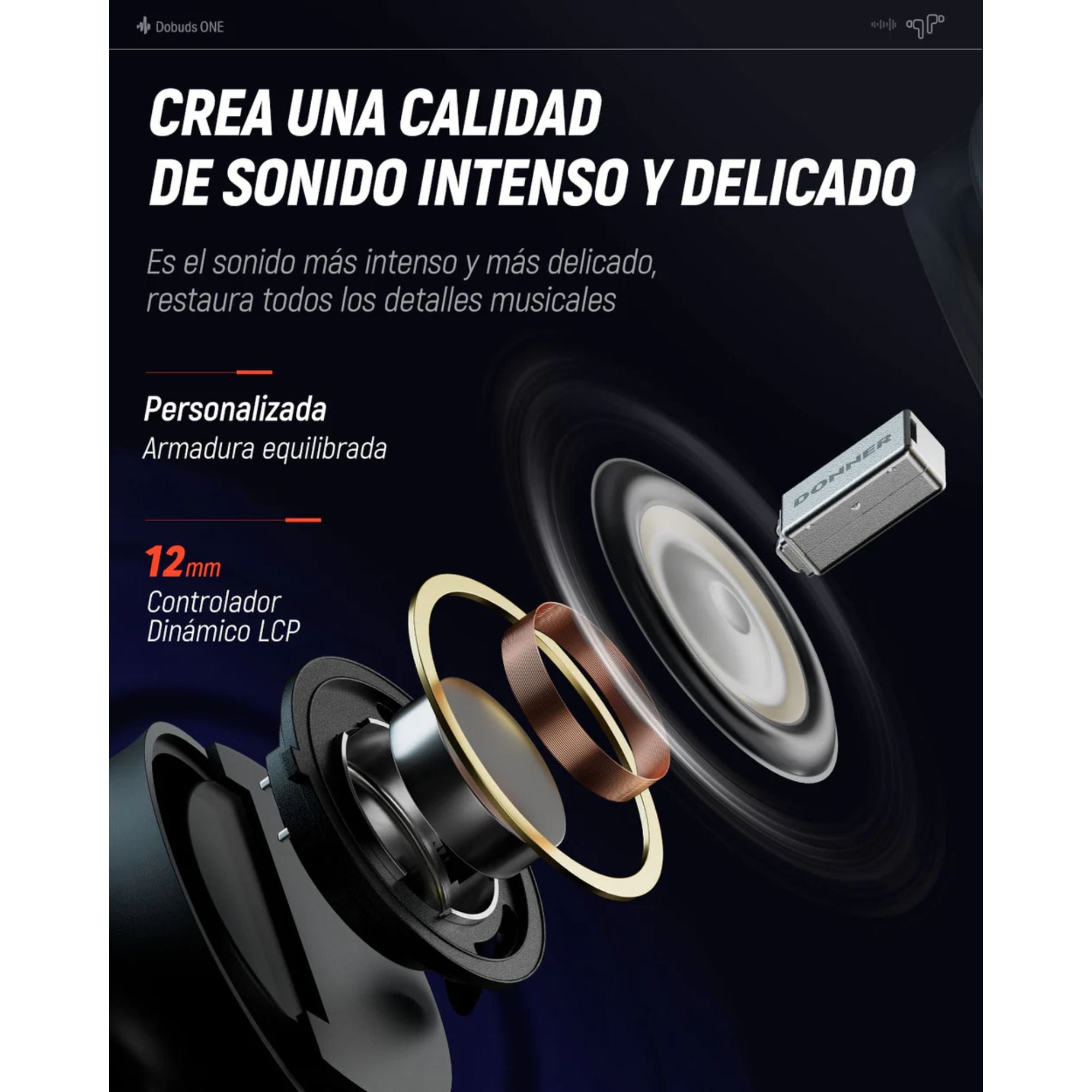 Audifonos Inalambricos Donner Dobuds One Black
