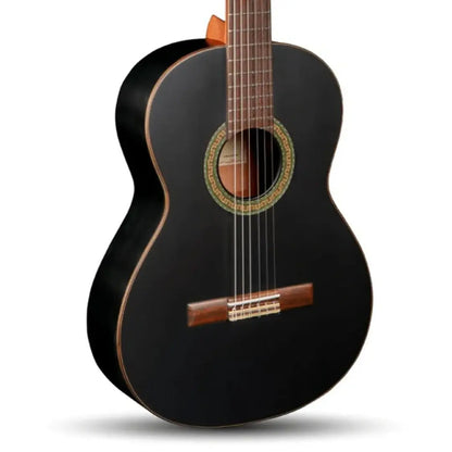 Guitarra Clásica 1C Black Satin + Funda 4/4 10 Mm Alhambra