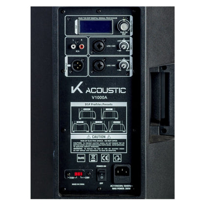 Caja Acústica Activa 10'' 250W K-Acoustic V-1000A