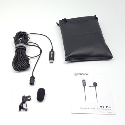 Microfono Lavalier c/Conector USB-C Boya BY-M3