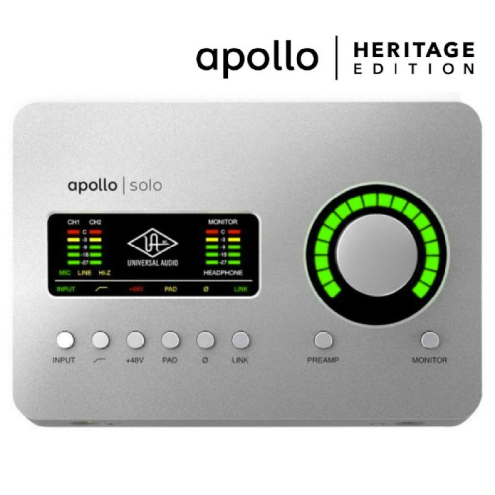 Universal Audio Apollo Solo, Interfaz Audio USB-C Heritage Edition